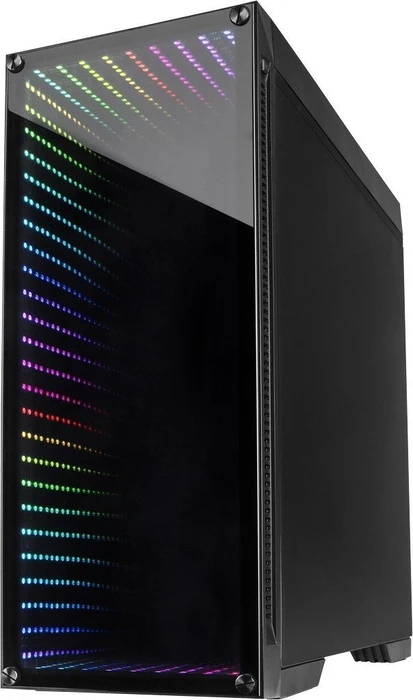 Inter-Tech X-908 Infini2, schwarz, Glasfenster