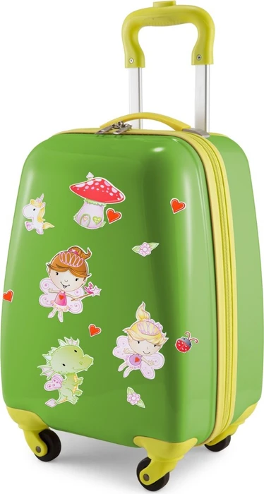 Hauptstadtkoffer For Kids reflektierende Aufkleber Feen Spinner 24l apfelgrün