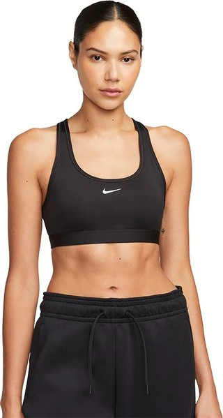 Nike Swoosh Light Support Sport-BH schwarz/weiß (Damen)