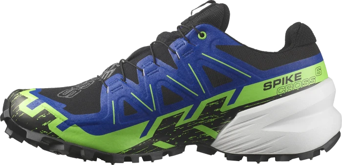 Salomon Spikecross 6 GTX black/surf the web/green gecko