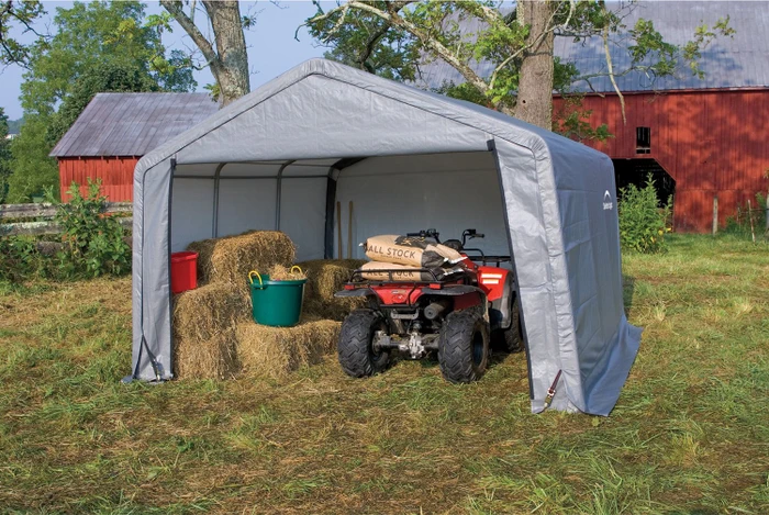 ShelterLogic Shed-in-a-Box Foliengerätehaus 13.7m² grau