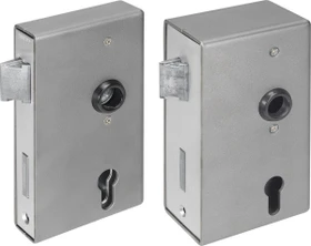 AMF 140U-40ZW Schlosskasten blank mit verzinktem Schloss, silber