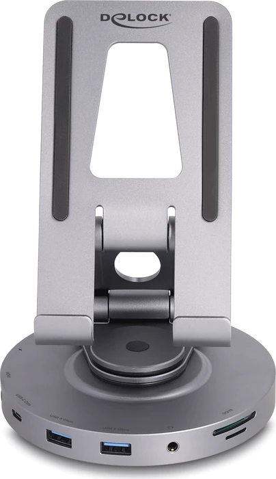 DeLOCK Tablet und Notebook Dockingstation 4K mit integrierter Halterung, USB-C 3.0 [Buchse]