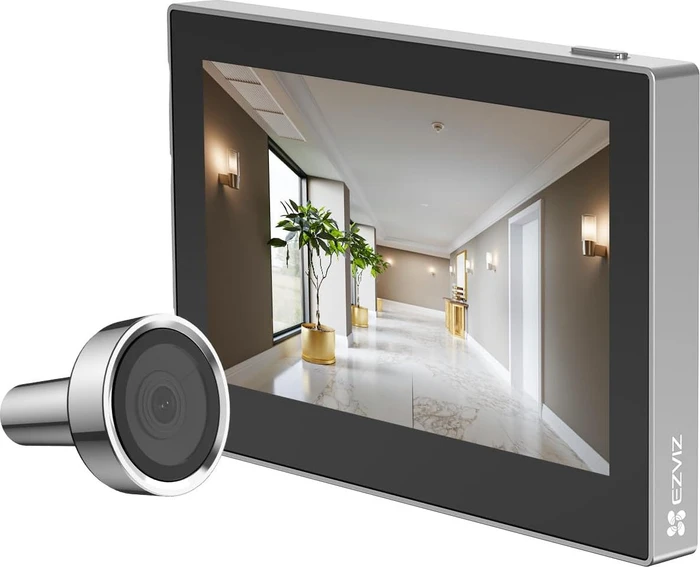 Ezviz CP2 WiFi Türspion mit Monitor, silber