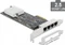 DeLOCK 2.5G LAN-Adapter, 4x RJ-45, PCIe 2.1 x4 Vorschaubild