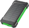LogiLink Solar Powerbank 8000mAh Taschenlampe 2x USB-A schwarz/grün Vorschaubild