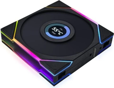 Lian Li Uni Fan TL LCD 120 RGB, schwarz, LED-Steuerung, 120mm, 3er-Pack