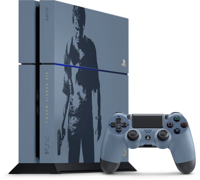 Sony PlayStation 4 - 1TB Uncharted 4: A Thief's End Limited Edition Bundle grau/blau
