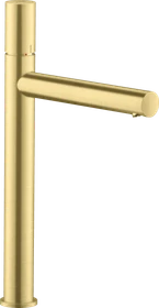 Hansgrohe Axor Uno Waschbeckenarmatur 260 mit Zerogriff für Aufsatzwaschtische und Ablaufgarnitur brushed brass