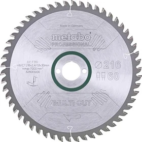 Metabo Multi Cut Kreissägeblatt 60Z, 216x1.8x30mm, 1 Stück