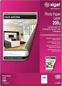 Sigel Farblaser Fotopapier hochglänzend weiß, A4, 200g/m², 100 Blatt