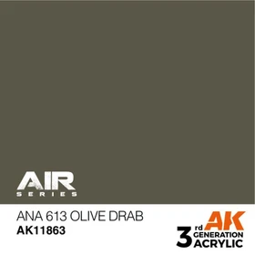 AK-Interactive 3rd Gen Acrylic Colors Air Series ana 613 olive drab, 17ml