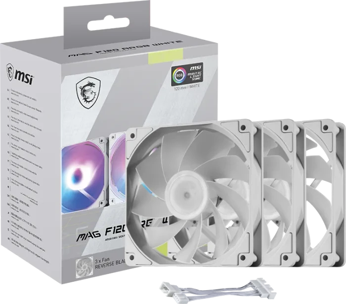 MSI MPG EZ120 ARGB, weiß, 120mm, 3er-Pack