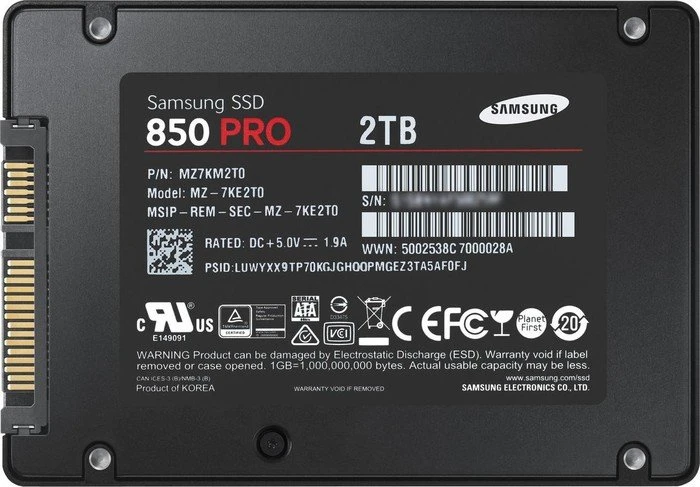 Samsung SSD 850 PRO 4TB, 2.5" / SATA 6Gb/s