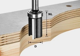 Festool HW S8 Bündigfräser, (D)19x25x62mm, 1 Stück