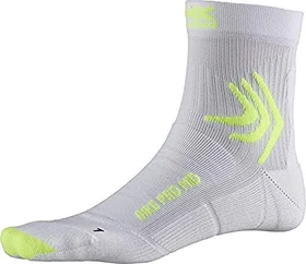 X-Bionic Bike Pro Mid Fahrradsocken arctic white/phyton yellow