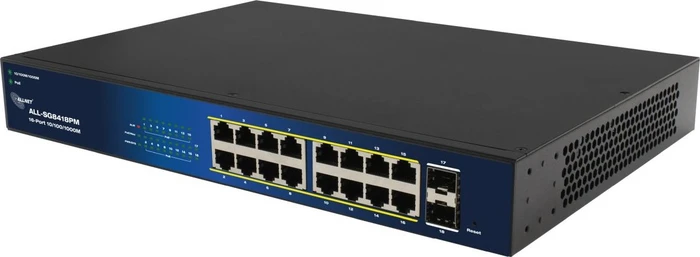 Allnet SG84 Rackmount Gigabit Smart Switch, 16x RJ-45, 2x SFP, 240W PoE+