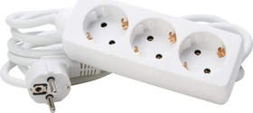 Kopp Steckdosenleiste STANDARD, 3-fach, 3m, weiß