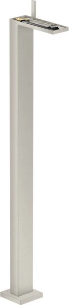 Hansgrohe Axor MyEdition Waschbeckenarmatur bodenstehend mit Push-Open Ablaufgarnitur ohne Platte edelstahloptik