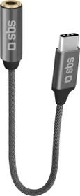 SBS Mobile USB-C auf 3.5mm-Klinke Audio Adapter, schwarz
