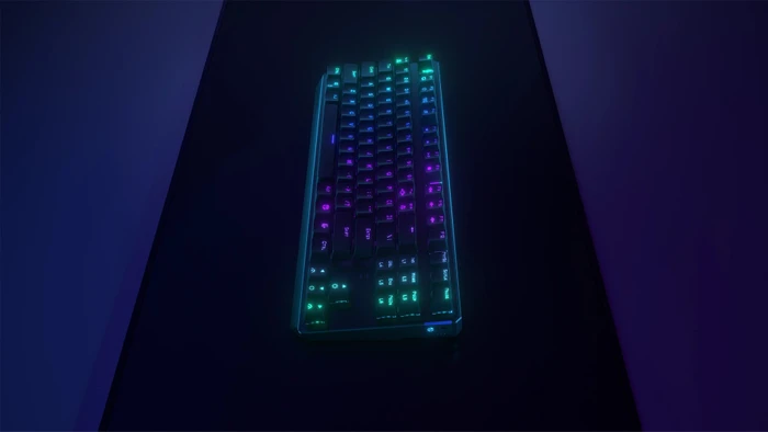Endorfy Thock TKL Wireless, PBT, LEDs RGB, hot-swap, Black, Kailh Box BLACK, USB/Bluetooth, US