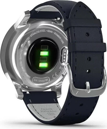 Garmin vivomove Luxe Aktivitäts-Tracker navy/silver