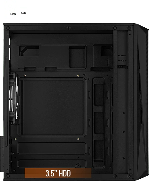 AeroCool CS-107, Lüfter LED RGB, Acrylfenster