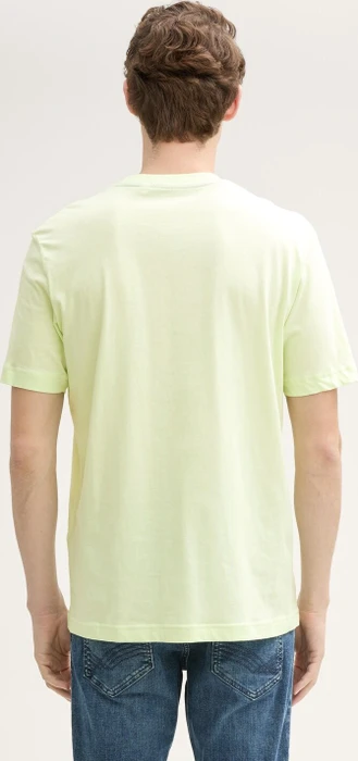 Tom Tailor Logo-Print T-Shirt kurzarm lime cream green (Herren)