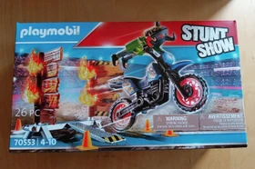 playmobil Stuntshow Motorrad mit Feuerwand
