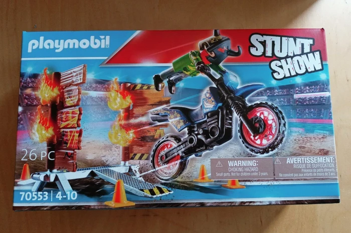 playmobil Stuntshow Motorrad mit Feuerwand
