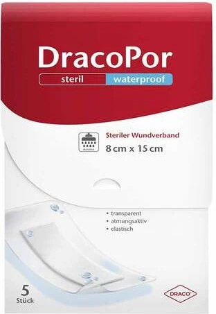 Dr. Ausbüttel DracoPor Waterproof Wundverband Duschpflaster, 8 x 15cm, 5 Stück