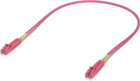 Ubiquiti UniFi LWL Duplex Kabel, OM4, 2x LC-UPC Stecker/2x LC-UPC Stecker, 0.5m, rosa, 50er-Pack
