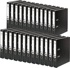 Falken Recycolor Ordner 2-Ring, 50mm, A4, schwarz, 25er-Pack