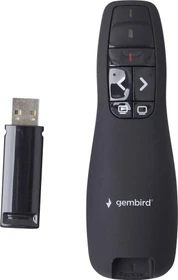 Gembird Kabelloser Präsentationsassistent mit Laserpointer, schwarz, USB-A