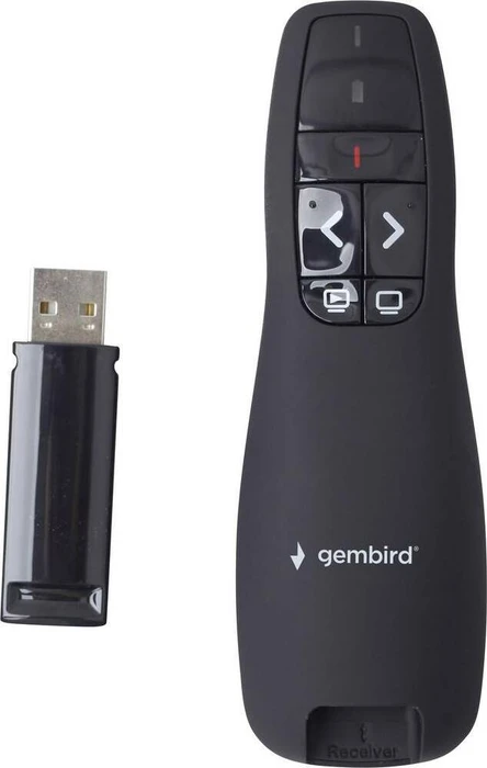 Gembird Kabelloser Präsentationsassistent mit Laserpointer, schwarz, USB-A