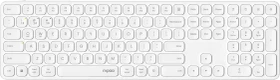 Rapoo E9810M Multi-mode Wireless Ultra-slim Keyboard, weiß/silber, USB/Bluetooth, DE (228034)