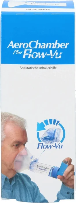 Hexal AeroChamber Flow-Vu Kinder mit Maske blau