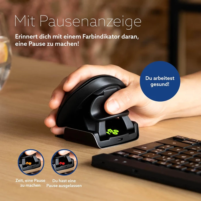 R-Go Twister beidhändige Maus mit Break Software, USB/Bluetooth