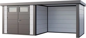Telluria Classico 2724 Gerätehaus inkl. Anbau 2.84m rechts weiß/grau