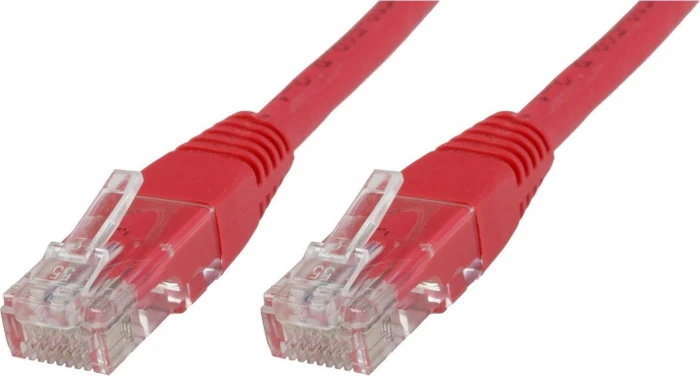MicroConnect Patchkabel, Cat6, U/UTP, RJ-45/RJ-45, 0.25m, rot