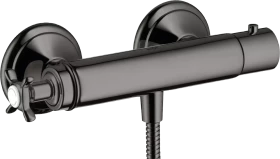 Hansgrohe Axor Montreux Brausethermostat Aufputz mit Kreuzgriff polished black chrome