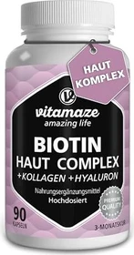 Vitamaze Biotin Haut Complex + Kollagen + Hyaluron Kapseln, 90 Stück