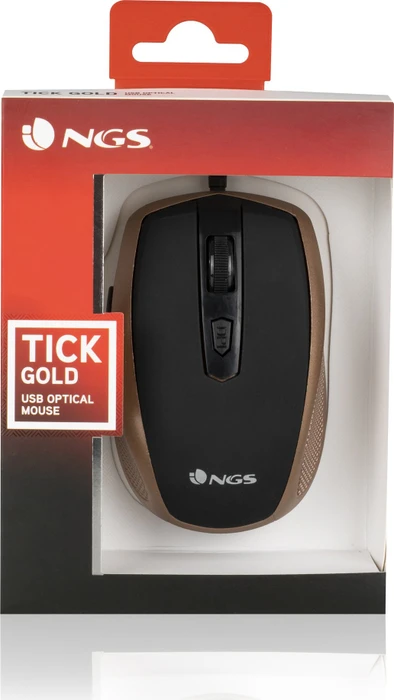 NGS Tick Wired Mouse gold, USB