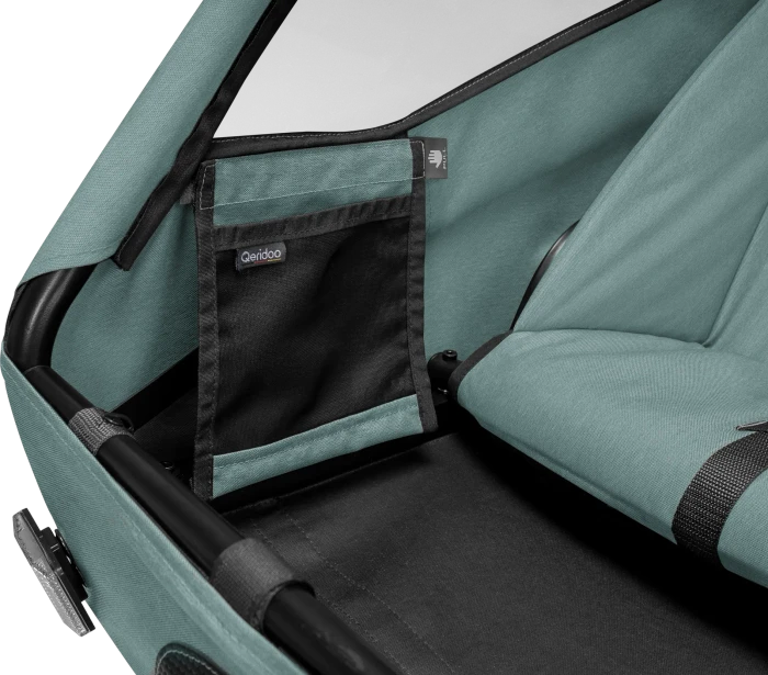 Qeridoo QUPA 2 Plus Fahrradanhänger mineral blue (Modell 2024)