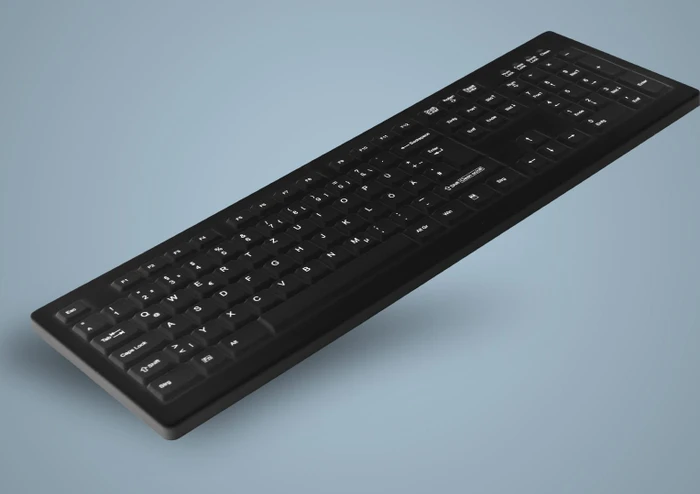 Contour Design Active Key desinfizierbare Funktastatur, schwarz, USB, DE