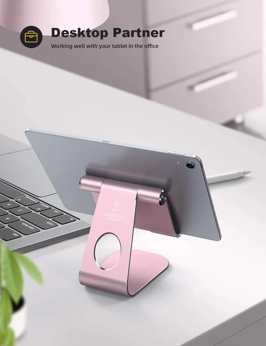 Lamicall Tablet Stand S, Aluminium Tablet- und Smartphone-Ständer, Tablet-Stand 4-13", rosegold, verstellbar