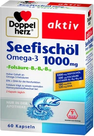 Doppelherz Seefischöl Omega-3 1000mg, 60 Stück