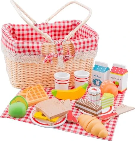 New Classic Toys Schneideset Picknickkorb 27-tlg.