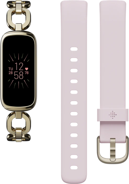 Fitbit Luxe Special Edition Aktivitäts-Tracker gorjana soft gold stainless steel parker link bracelet