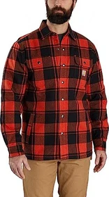 Carhartt Relaxed Fit Heavyweight Flannel Sherpa Lined Hemd langarm red ochre (Herren)